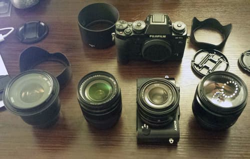 Fuji X-T1 and Sony RX1R cameras
