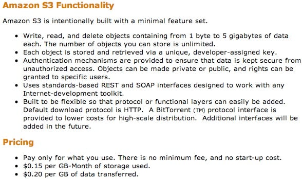 Amazon S3 Launches