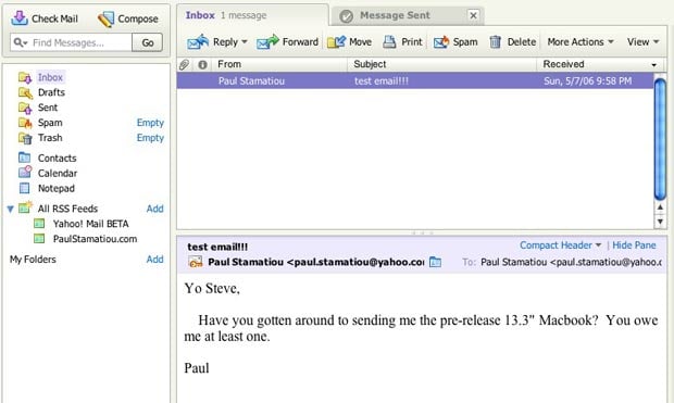 Yahoo! Mail Beta