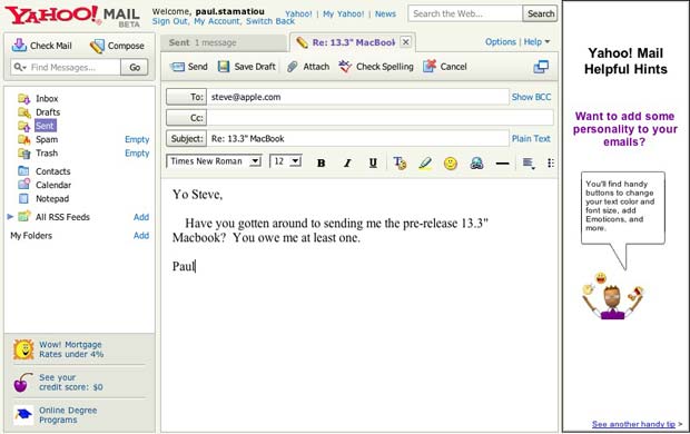 Yahoo! Mail Beta