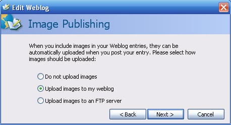 Windows Live Writer - Upload Images