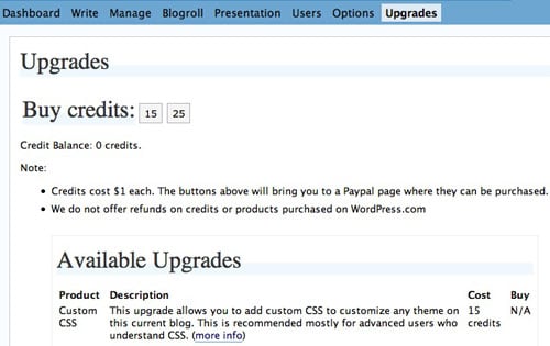 WordPress.com adds Custom CSS