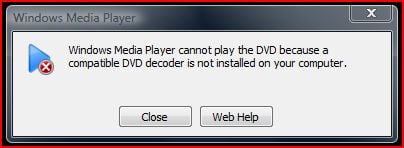 Vista WMP DVD Error