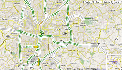Google Introduces Traffic Info to Maps