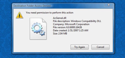 Vista Warning