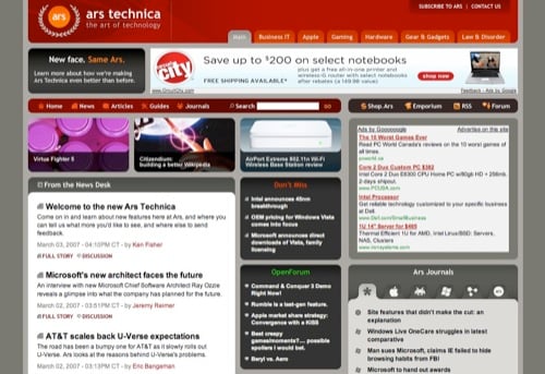 Ars Technica Redesign