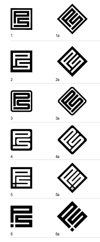 Logos for PaulStamatiou.com by Mike Rohde