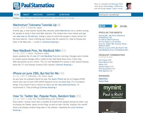 PaulStamatiou.com - New Logo, New Design