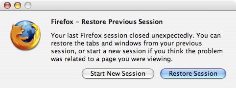 Restart Firefox