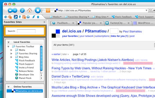 Flock 0.9 Browser