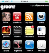 Groovr iPhone Interface