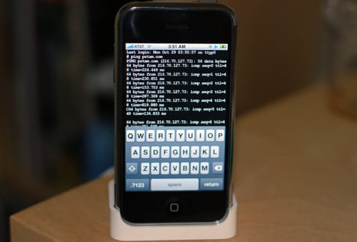Jailbroken iPhone - vterminal