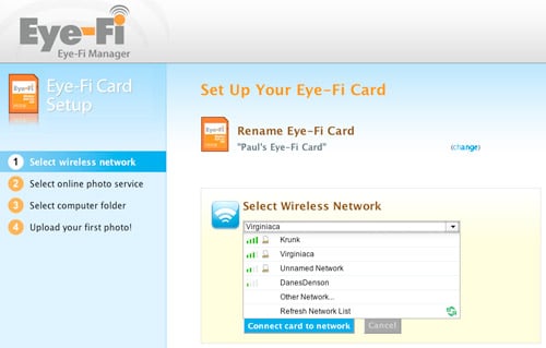 Eye-Fi Website Setup