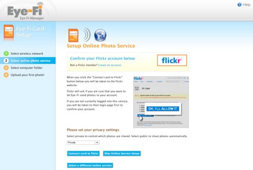 Eye-Fi Website Setup