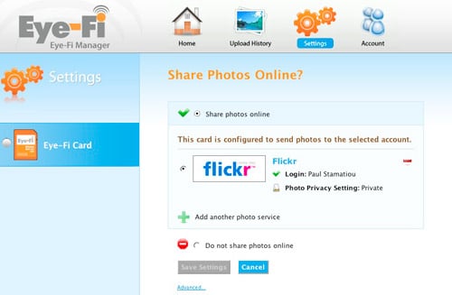 Eye-Fi Website Setup