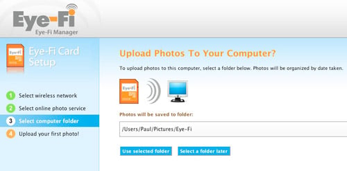 Eye-Fi Website Setup