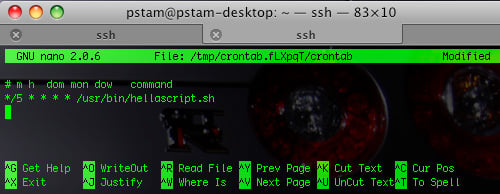 Hellascript Cron Job in Crontab