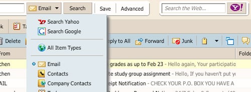 Zimbra Search Boxes