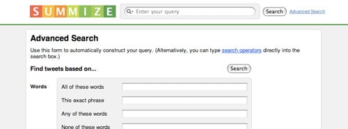 Summize Advanced Search