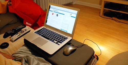 Wide LapDesk with MacBook Air