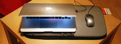 Wide LapDesk with MacBook Air on a table