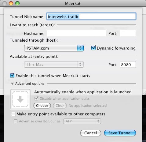 Meerkat - Add Tunnel