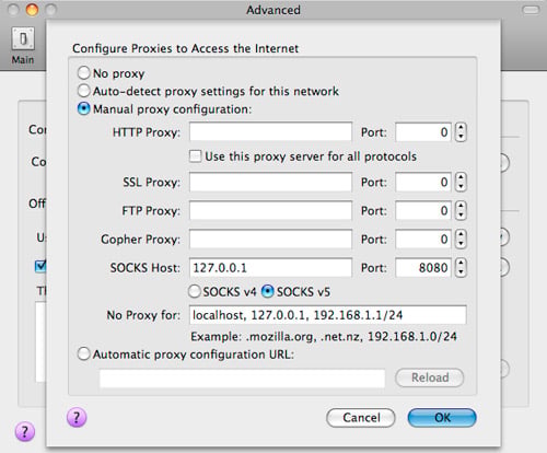 Meerkat - Configure Firefox 3 Proxy