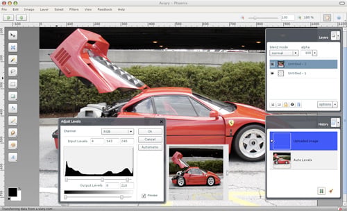 Aviary Phoenix Image Editor