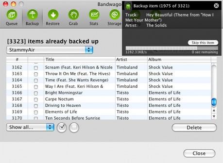 Bandwagon backup iTunes to Amazon S3