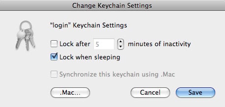 OS X Login Keychain Security Settings