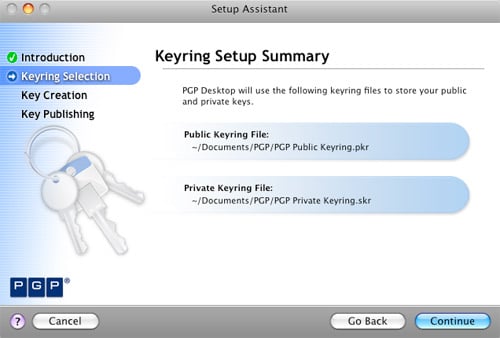 Setup PGP Keyring