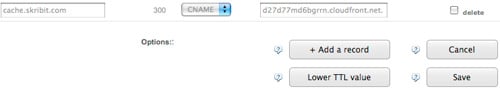 Creating a DNS CNAME record for CloudFront