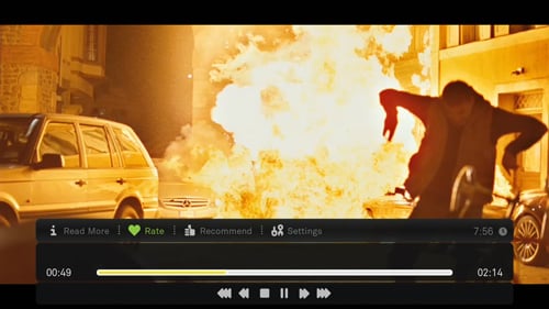 Additional actions menu during video playback