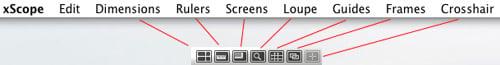 Iconfactory xScope Menu and Icons