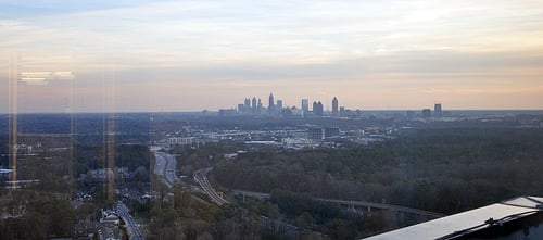 Atlanta's Downtown Skyline as seen from the 34th Floor Hannon Hill Offices