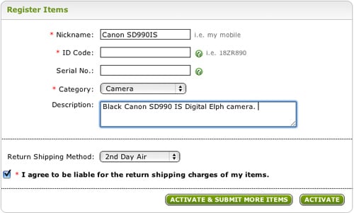 ImHonest.com - Register Items