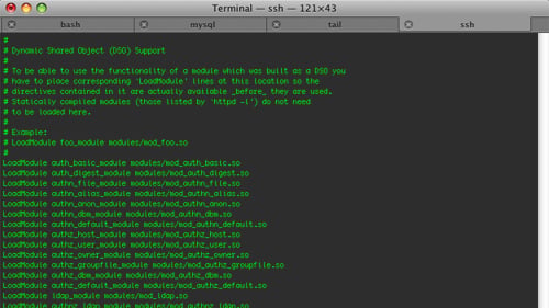 Apache httpd.conf - place modules here