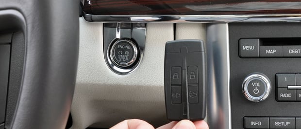 Keyfob and Engine Start Button - 2009 Lincoln MKS Luxury Sedan
