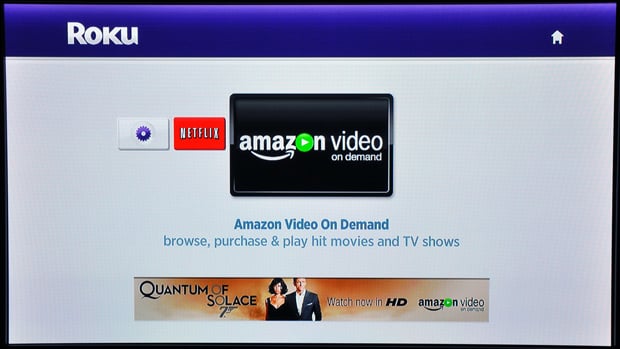 Roku Player - Amazon Menu