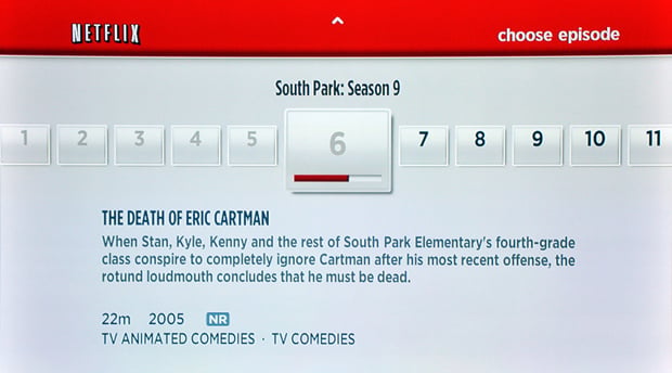 Roku Player - Browse Netflix TV Show by Episode