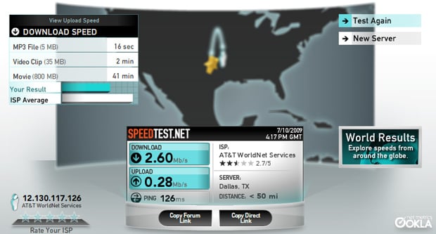 Gogo Inflight Internet Access Speed Test