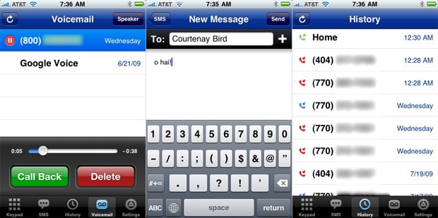 Google Voice Mobile iPhone App