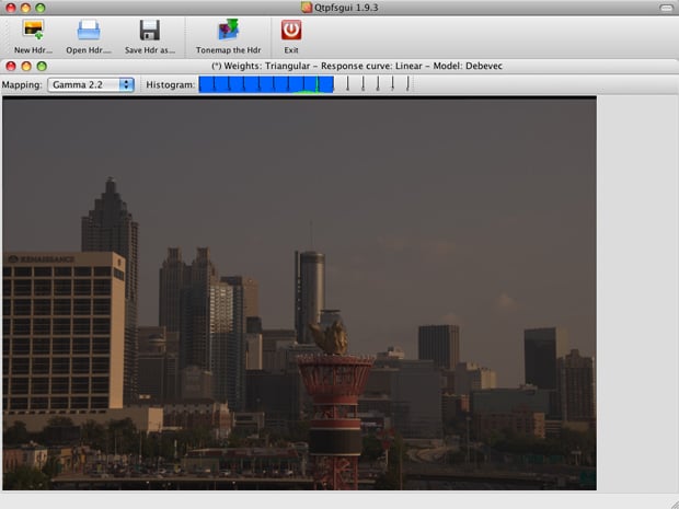 The qtpfsgui-created HDR prior to tone-mapping