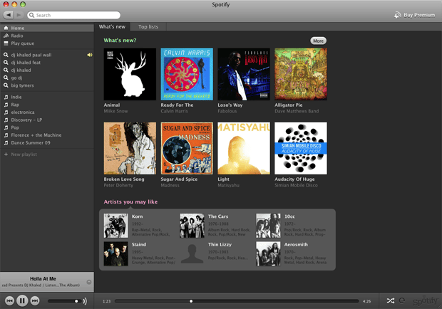 Spotify Home - What's New
