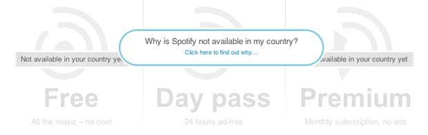 Spotify Not Available in your country