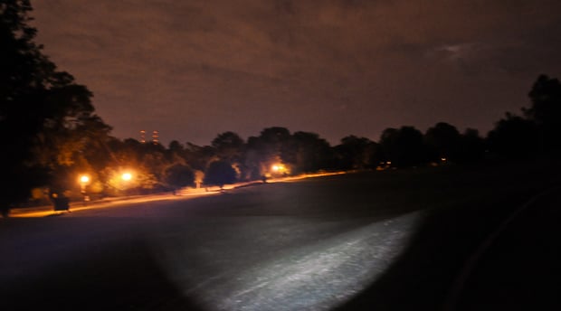 Legion II flashlight beam