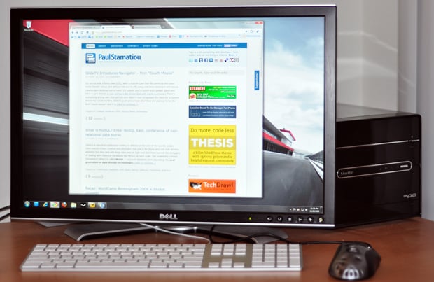 Computer system with Shuttle SX58H7 and Dell 24-inch display