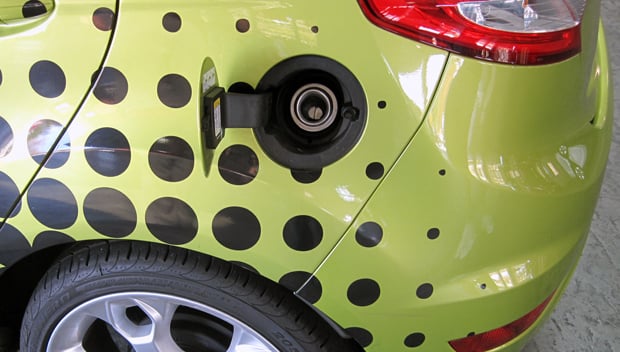 The Ford Fiesta has a capless Easy Fuel system