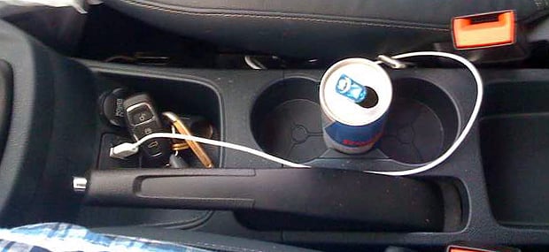 The Ford Fiesta cup holders