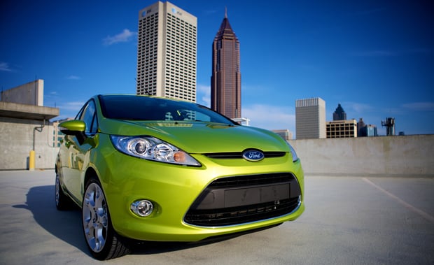 Ford Fiesta and Atlanta Skyline